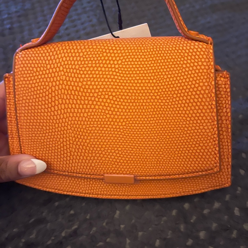 ZARA NWT orange mini purse with a strap for cross body
